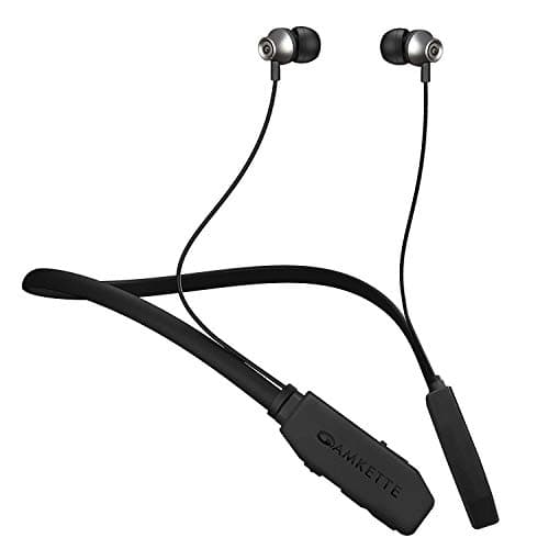Amkette Urban X Bluetooth Wireless Earphones with Bass Drivers, Ultra Light Weight, and Magnetic Lock, Also Supports Dual Device Pairing and Voice Ass
