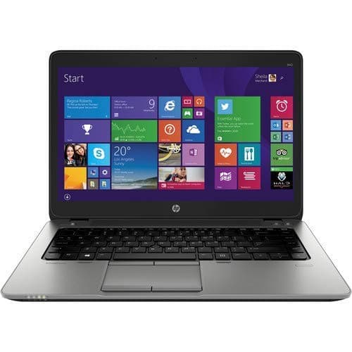 (Renewed) HP Elitebook 840 G2 14-inch Laptop (5th Gen Core i5/8GB/256GB/DOS/Integrated Graphics), Black