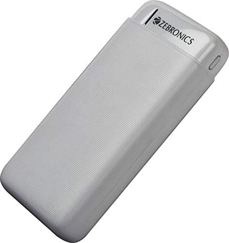 Zebronics ZEB-MD20000G1 Power Bank with Type C & Micro USB Input for Mobile and Tablet (White)