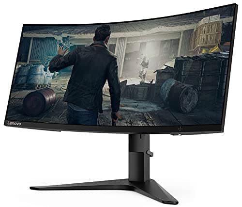Lenovo Gaming G-Series 34" (86.4cm) Ultra-Wide QHD Curved Monitor | 144Hz, 1ms, 350 Nits, AMD FreeSync Premium,HDMI, DP, Height Adjust Tilt Stand,