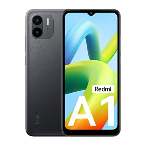 Redmi A1 (Black, 2GB RAM, 32GB Storage) | Helio A22 | 5000 mAh Battery | 8MP AI Dual Cam | Leather Texture Design | Android 12