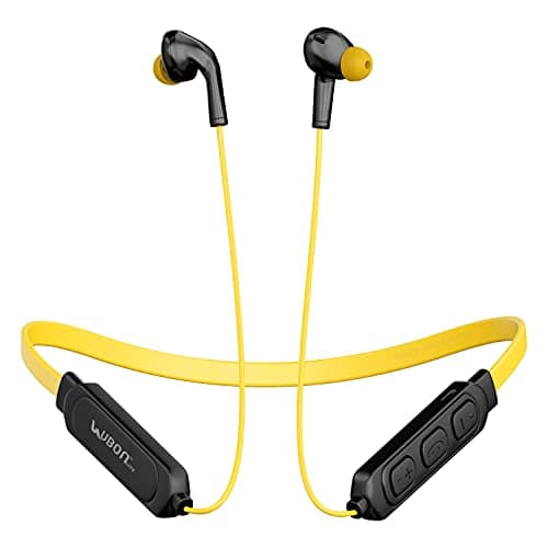 Ubon Bluetooth Wireless In Ear Earphones With Mic Cl-116, Up To 12 Hours Playtime, Lightweight & Flexible V5.0 Bluetooth For Running, Gyming & Travelling (Yellow)