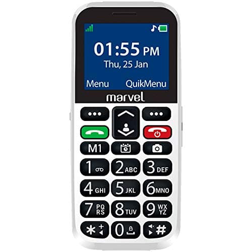 Easyfone Marvel - Safety Device Cum Phone for Seniors with Over 20+ Friendly Features Like SOS, Easy Menu, Dual SIM, Photo Speed Dial, Loud Sound, Tor