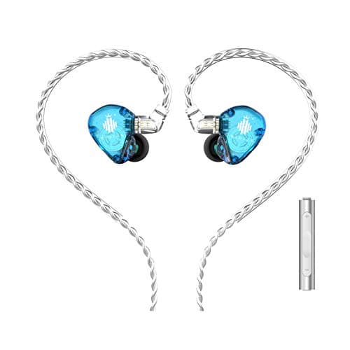 HIDIZS MS1-Rainbow in-Ear Monitor Headphones, Hi Res Wired Earphones, Diaphragm Hi-Fi Noise-Isolating Musician Earbuds with Detachable Cable 2pin 0.78