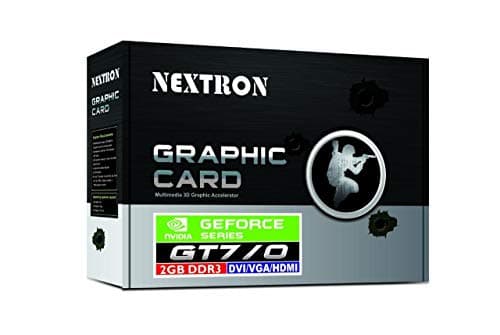 Nextron Technology Nvidia GeForce GT 710 2GB 64-Bit DDR3 PCI Express Graphic Card with 3D Accelerator/Silent Cooling/Heat Sink with Fan