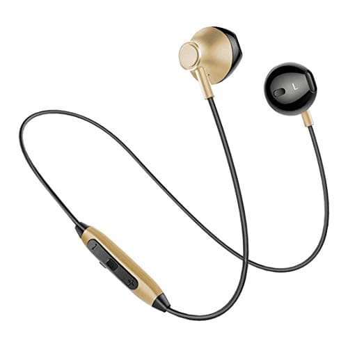 pTron Intunes Pro Magnetic in-Ear Wireless Bluetooth Headphones with Mic - (Gold)