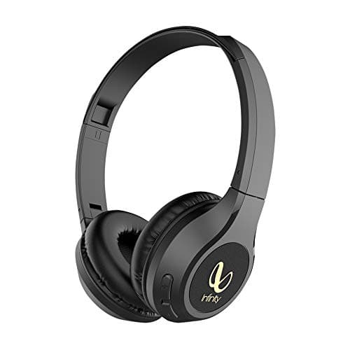 (Renewed) Infinity (JBL) Glide 500 Wireless Bluetooth On Ear Headphone with Mic (Charcoal Black)