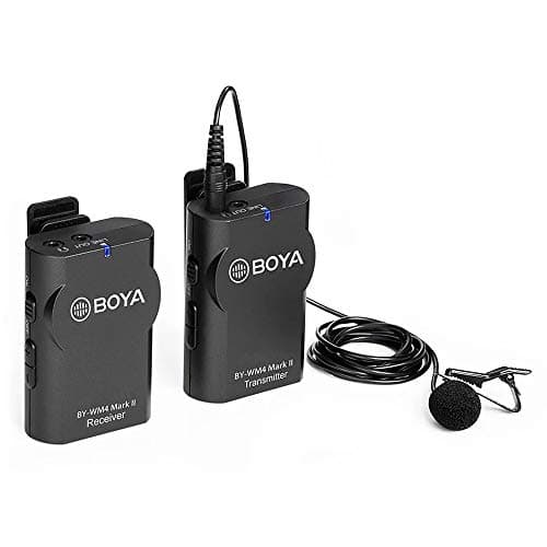 BOYA by-WM4 Mark II Wireless Microphone for Canon, Nikon, Sony DSLR Camera, Audio Recorder, Smartphones and Tablets