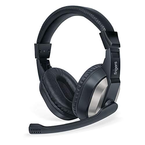 FINGERS F10 Wired Over the Ear Headset with Mic (Black, Slate Grey)