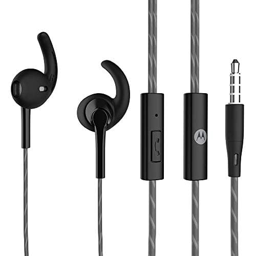(Renewed) Motorola Pace 130 Single Row Wired Earphones (Black)
