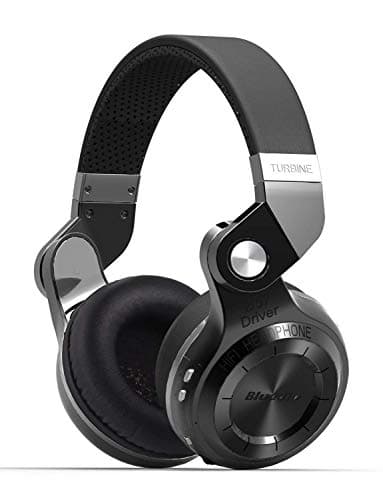 Bluedio T2 Plus Turbine Wireless Bluetooth Headphones with Mic/Micro SD Card Slot/FM Radio (Black)