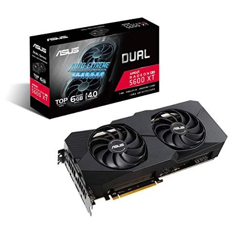 ASUS Dual AMD Radeon RX 5600 XT EVO Top Edition Gaming Graphics Card (PCIe 4.0, 6GB GDDR6 memory, HDMI, DisplayPort, 1081p Gaming, Axial-tech Fan Desi