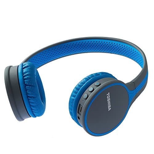 TOSHIBA RZE-BT180H Wireless Bluetooth Over The Ear Headphone with Mic (Blue)