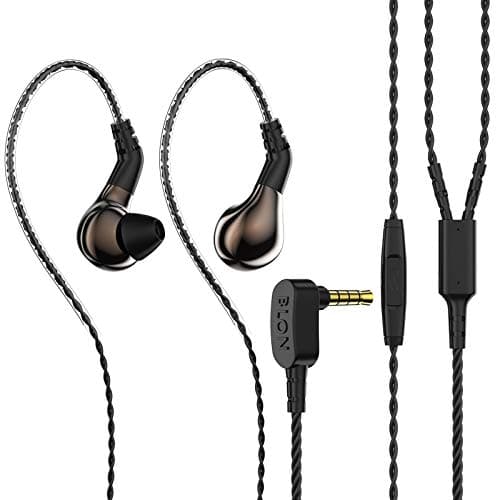 topssale BLON BL-03 BL03 Dynamic Driver HiFi DJ Running in Ear Earphone with Detachable 2PIN Cable (Mic, Black)