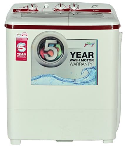 Godrej 6.2 kg Semi-Automatic Top Loading Washing Machine (GWS 6204 PPD Twin Tub, Wine Red)