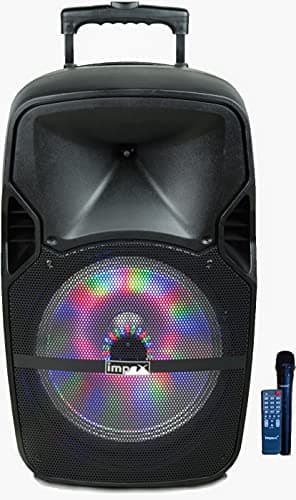 Impex ST-80AN 55 Watts Multimedia Portable Trolley Speaker with USB/SD/TF/FM Radio/AUX/Remote/Bluetooth/Wireless Mic & DJ LED Light Function (Blac