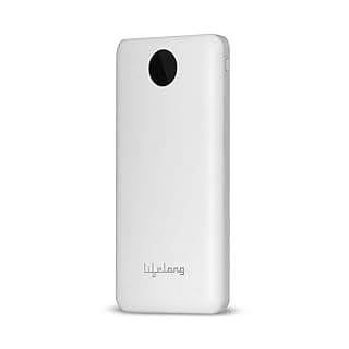 Lifelong 10000 mAh Li Polymer Power Bank 10 Watts Fast Charging with Digital Display and Dual Ports for Smartphones, Smart Watches, Neckbands & Other Devices (LL10000B, White)