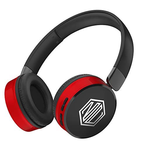 Nu Republic Dubstep Wireless Headphones with Mic (Red and Black)