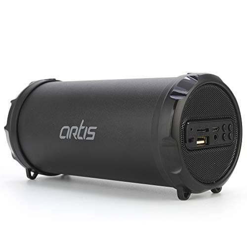 Artis BT54 Wireless Portable Bluetooth Speaker with FM/USB/AUX in/Micro SD Card Reader Input (Black)