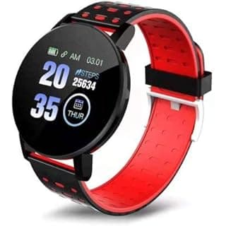 Mobifox A8 Fitness Watch/Smart Watch/Activity Tracker/Fitness Band with Colored Display Waterproof, Heart Rate Sensor, Call & Notification Alert with Music Control Features (Red)