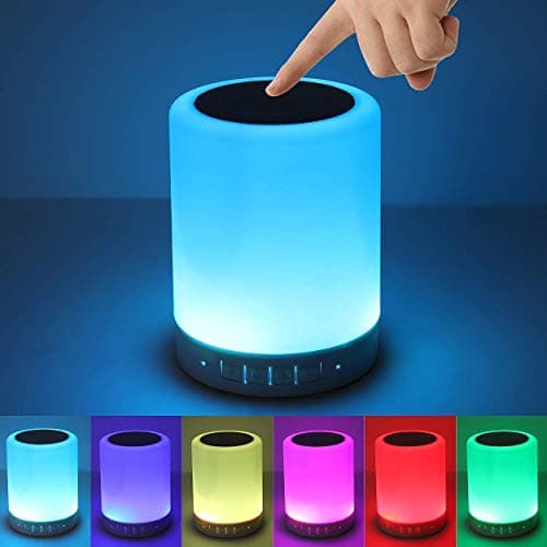 MINDRISERS LS99 Wireless Portable Bluetooth Speaker with Smart Touch LED Mood Lamp, Pen Drive, SD Card, AUX and Mic. Compatible with All Bluetooth Dev