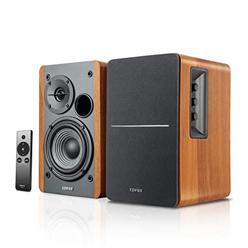 Edifier R1280Ts Powered Bookshelf Speakers - 2.0 Stereo Active Near Field Monitors - Studio Monitor Speaker - 42 Watts RMS with Subwoofer Line Out - W