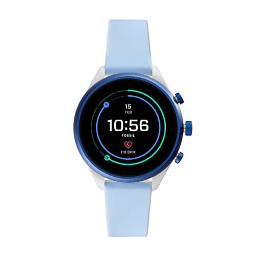 Fossil Sport (41mm, blue) unisex Metal and Silicone Touchscreen Smartwatch with AMOLED screen, Heart Rate, GPS, NFC, Music storage and Smartphone Noti