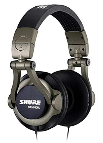 Shure SRH550DJ Professional Quality DJ Headphones (Smokey Grey)