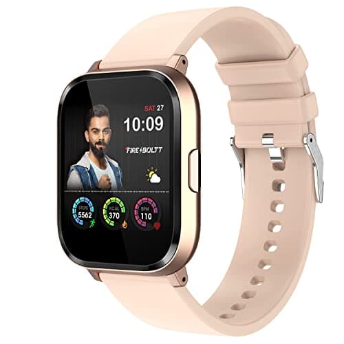 (Renewed) Fire-Boltt Ninja 2 Max 1.5" Full Touch Display Smartwatch with SpO2, Heart Rate Tracking with 20 Sports Mode & Sleep Monitor, Gesture, Camera & Music Control, IP68 Dust & Sweat Resistance (Rose Gold)