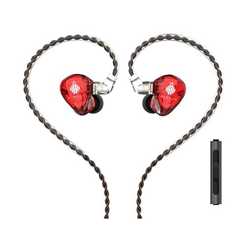 HIDIZS MS1-Rainbow in-Ear Monitor Headphones, Hi Res Wired Earphones, Polymer Diaphragm Hi-Fi IEM Earphones with Detachable Cable 2pin 0.78mm for Andr