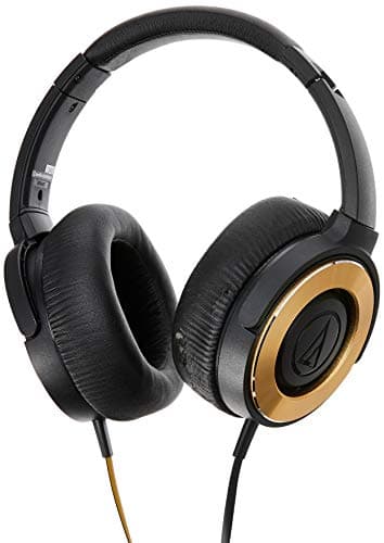Audio-Technica Solid Bass ATH-WS550iSBGD Headphones with Mic (Black/Gold)