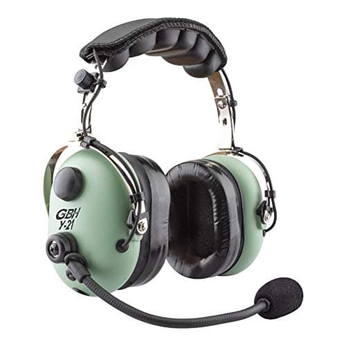 GBH Y21 Aviation Wired Over the Ear Headset with Mic (Green)