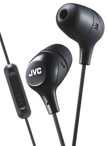 JVC HAFX38MB Marshmallow(R) Inner-Ear Headphones with Microphone (Black)