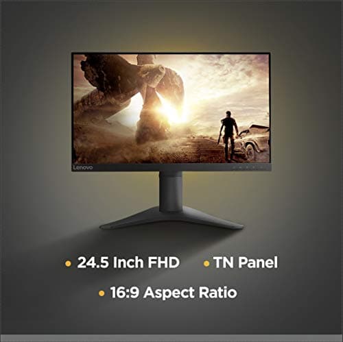 (Renewed) Lenovo 25-inch FHD Gaming Monitor, 144Hz, 1ms, 400 Nits Brightness, AMD FreeSync - G25-10 (Raven Black)
