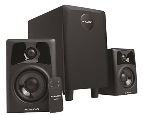 M-Audio AV32.1 | Compact Active Desktop Reference Speakers (Pair) with Subwoofer for Superior Sound, Perfect for Professional Media Creation and an Im