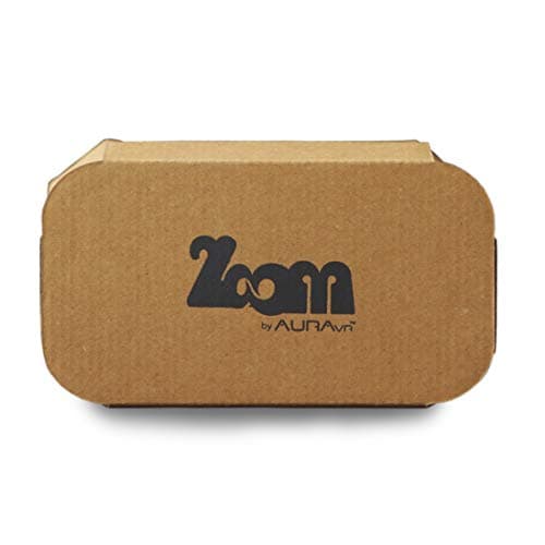 AuraVR Zoom 3D Virtual Reality Headset Kit Inspired from Google Cardboard with Optical Grade Bigger 42 mm VR Glasses for Mobile Phone