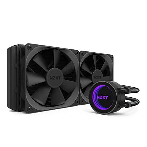 NZXT Kraken X52 CAM Powered 240 mm RGB AIO Liquid Cooler with AER P Radiator-Optimized Fan