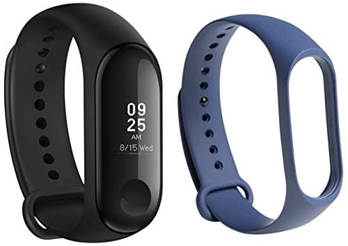 Mi Band 3 (Black) + Additional Strap (Blue)