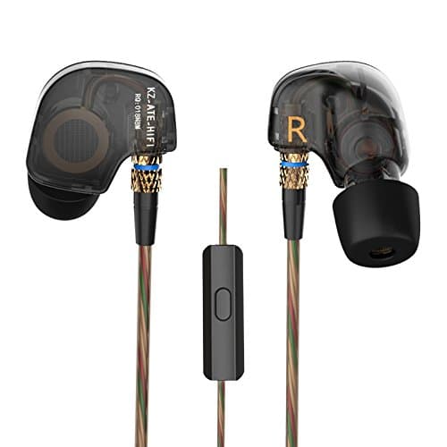 KZ ATE Hi-Fi IEM Wired Headphone with Mic