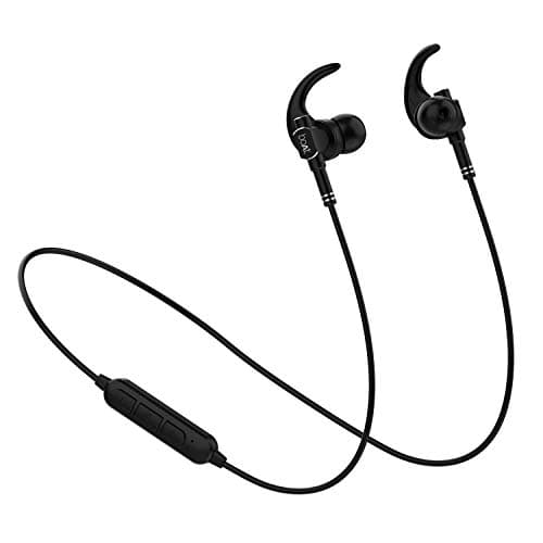boAt Rockerz 205 Wireless Earphones with Earhooks, Immersive Audio, Dynamic 10mm Drivers, IPX4 Sweat & Water Resistance & in-Built Mic (Active