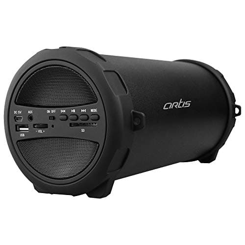 Artis BT222 Wireless Portable Bluetooth Speaker with USB/FM/SD Card Reader/AUX in (Black)