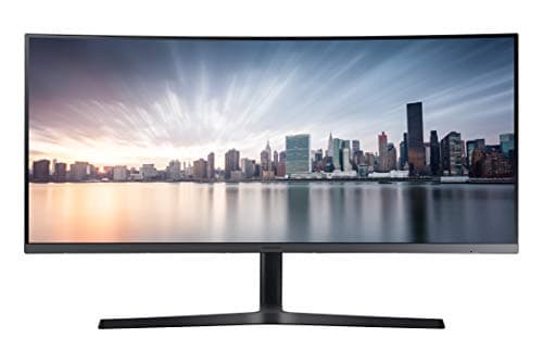 Samsung - 34-inch Premium Curved Monitor with 21:9 Wide Screen, USB Type C Connectivity & Ultra WQHD Resolution - LC34H890WJWXXL