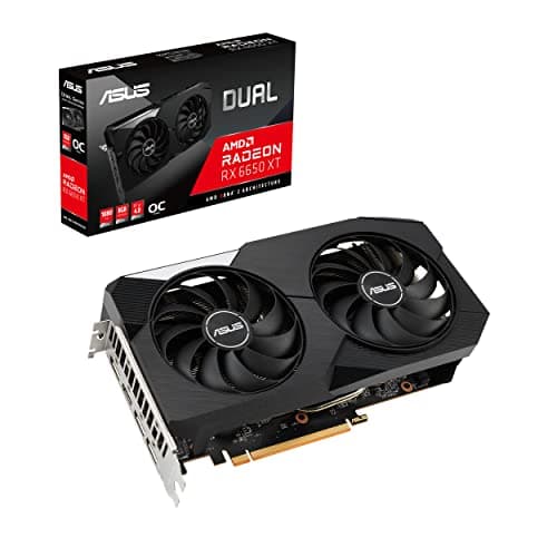 ASUS Dual AMD Radeon RX 6650 XT OC Edition 8GB GDDR6 128-Bit Gaming Graphics Card