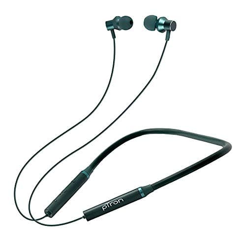 (Renewed) PTron Tangent beat Bluetooth 5.0 Wireless Headphones with Deep Bass, Ergonomic Design, IPX4 Sweat and Waterproof Neckband, Magnetic Earbuds,