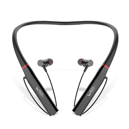 UBON CL-75 Wireless Neckband Earphone in-Ear Earbuds Bluetooth Headphone with Mic Hi-fi Bass Stereo Sound for Sports, Gym & Travelling (Black) Hea