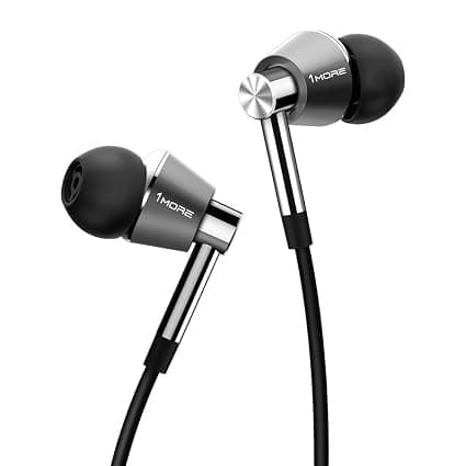 (Renewed) 1MORE Triple Driver Earphone with Mic - Titanium