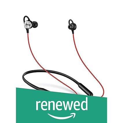 (Renewed) Meizu EP52 Sports Bluetooth Earphones (Black-Red) Audio Headphones