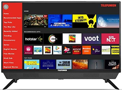 Telefunken 80 cm (32 Inches) HD Ready Smart LED TV TFK32S (Black) (2019 Model) |With Built-in Soundbar