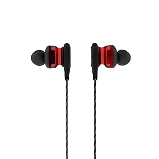 Corseca Scarlet Bassplus in-Ear Sporty Headphones with Integrated Mic and Volume Control (Maroon)