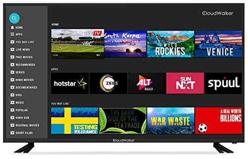 CloudWalker 140 cm (55 inches) 4K Ultra HD Smart LED TV HDR Cloud X2 55SUX2 (Black) (2019 Model)